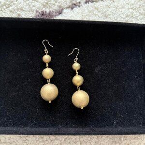 Gold bauble earrings